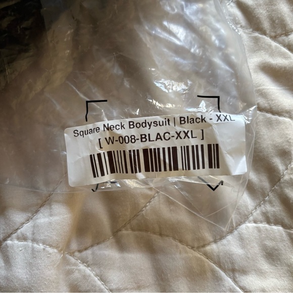 NWT NUUDS LADIES WOMENS XXL BLACK LONG SLEEVE SQUARE NECK BODYSUIT 🖤🖤🖤 SOLD OUT - Picture 10 of 10
